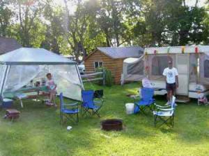 Tent Camping at McLear's Cottage Colony and Campground, Black Lake, New York