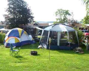 Tent Camping at McLear's Cottage Colony and Campground, Black Lake, New York