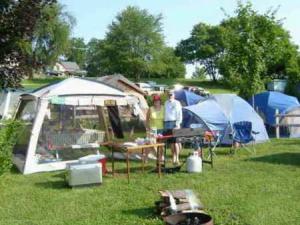 Tent Camping at McLear's Cottage Colony and Campground, Black Lake, New York