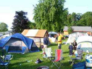 Tent Camping at McLear's Cottage Colony and Campground, Black Lake, New York
